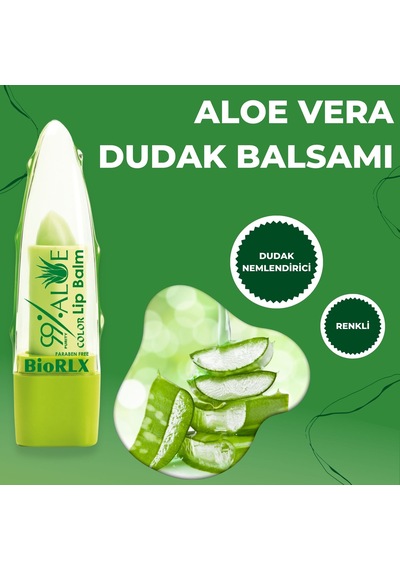 Biorlx % 99 Aloe Vera Lip Balm Dudak Dolgunlaştırıcı 3.5 G Kırmızı