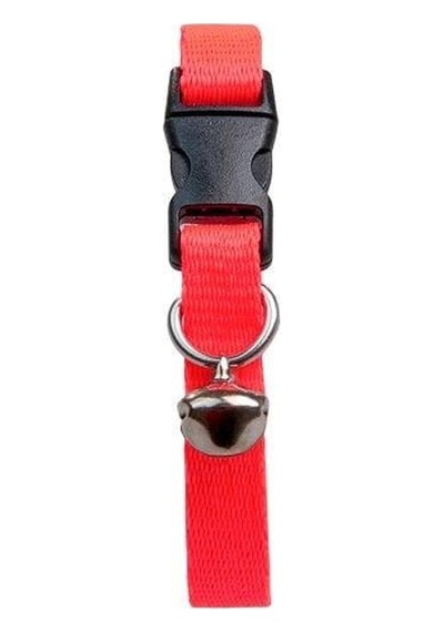 Neon Pembe Zilli Ayarlanabilir Kedi Boyun Tasması 22-30 Cm-18491