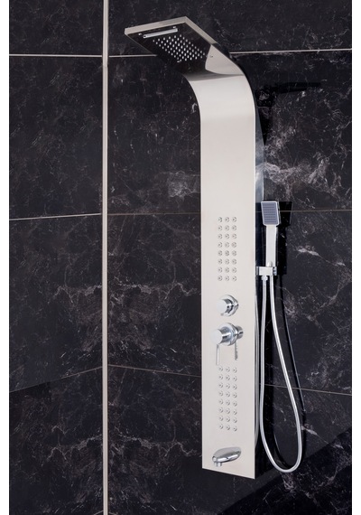 Decordem Banora Infinity Lux Duş Paneli, 5 Fonksiyonlu, Krom