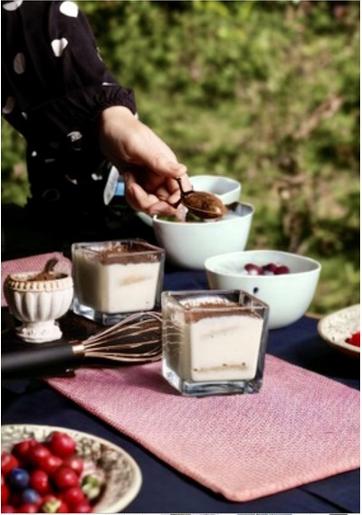 6 Lı Magnolia Cup Kase Cam Magnolya Puding Tatlı Dondurma Kasesi Sunum Seti Şeffaf Şeffaf