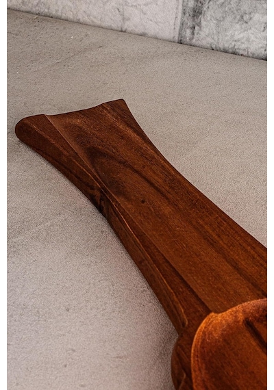 Amandus Liva - Akasya Tezgah Üstü Kirli Kaşık Altlığı Kirli Kaşıklık Kepçe Altlığı Kahverengi 23 X 33
