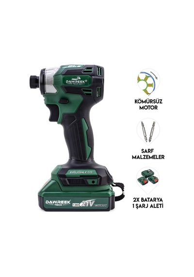 Dawreek BT0210 Akülü Torklu Vidalama Makinesi Yeşil