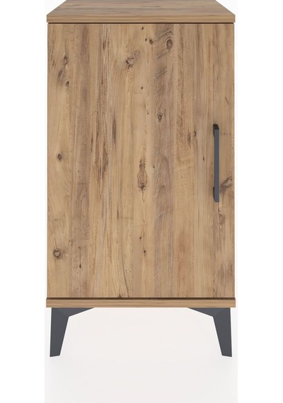 Arges Komodin 2 Raflı Tek Kapaklı 44x30x80 Çam-çam Çam