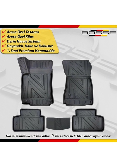 Mercedes A Serisi Paspas Araca Özel W177 Hb / Sedan 2018 Sonrası Derin Havuzlu Paspas Serisi