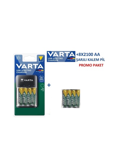 Varta Promo Usb Quattro Charger Pil Şarj+4x2100 Aa+4x800 Aaa Pil