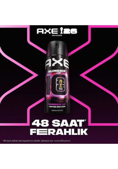 Axe Erkek Deodorant Number 10 Body Spray Limited Edition 150 Ml X2