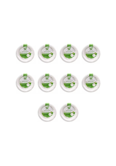Roll-up Nature Ekolojik Karton Kağıt Parti Tek Kullanımlık Tabak - 22 Cm. - 50 Adetlik 10 Paket