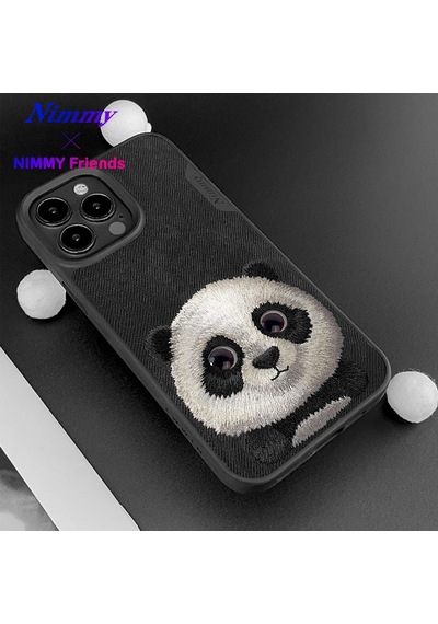 Samsung Uyumlu Galaxy S25 Ultra Magsafe 3d Gerçek Nakışlı Kabartma Detaylı Big Eyes Panda Kılıf Şeffaf