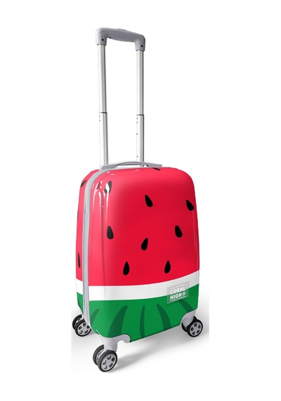 Coral High Karpuz Desenli Kabin Boy Valiz 50cm 16549 Kırmızı