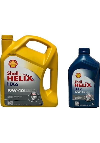 Shell Helix HX6 10W-40 Motor Yağı 4 L + HX7 10W-40 Motor Yağı 1 L