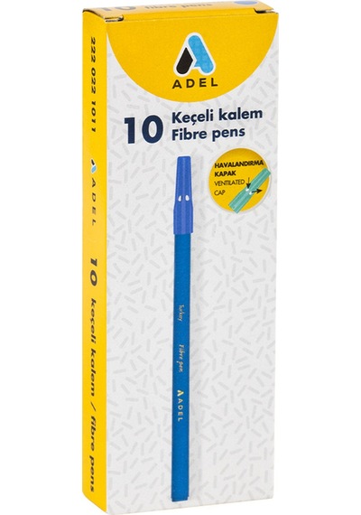 Adel Mavi Keçeli Kalem 10'lu