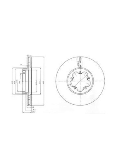 DELPHI BG4006 FREN DİSKİ ÖN TRANSIT V184 06- TRANSIT V347 06- ARK