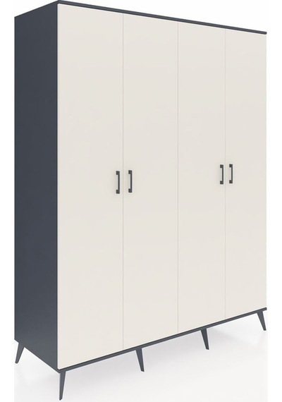 Kronos Gardrop 4 Raflı 4 Kapaklı 4 Askılı 176x59x221 Antrasit-aytaşı Aytaşı Kronos Gardrop 4 Raflı 4 Kapaklı 4 Askılı 176x59x221 Antrasit-aytaşı Aytaşı