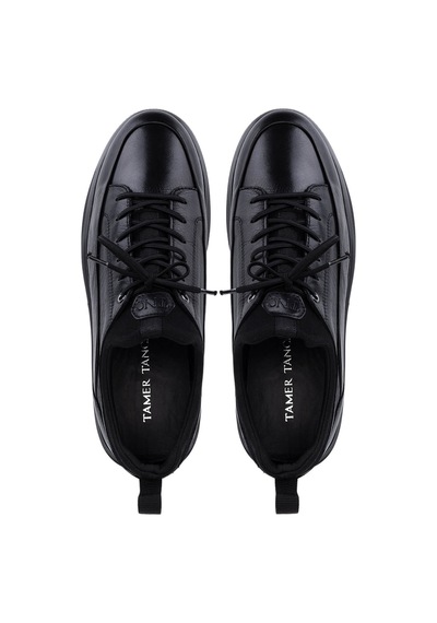 Tamer Tanca Erkek Hakiki Deri Siyah Analin Sneakers & Spor Ayakkabı 1145 20548 Erk Ayk Y26 Sıyah Anl