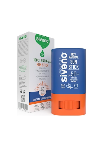 Siveno 100% Doğal Stick Güneş Koruyucu Mineral Filtreli Renkli Ton Eşitleyici Hassas Uva Uvb Spf50+ 15 Gr