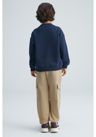 Grımelange REMCO Erkek Çocuk Nakışlı Yuvarlak Yaka Lacivert Sweatshirt Grımelange REMCO Erkek Çocuk Nakışlı Yuvarlak Yaka Lacivert Sweatshirt