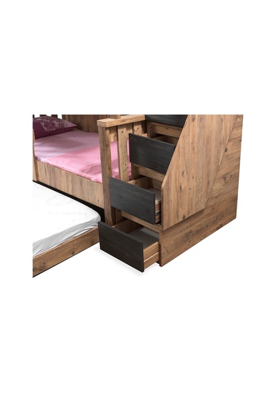 Ranza, Diva Mdf Profil Ayrılabilir Ranza - Beyaz 2 Adet Comfort Yatak Antrasit 90 X 190 CM Ranza, Diva Mdf Profil Ayrılabilir Ranza - Beyaz 2 Adet Comfort Yatak Antrasit 90 X 190 CM