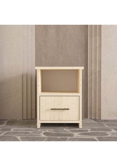 Renazzo Soft Wood Model Masif Ahşap İskandinav Komodin - Çekmeceli Vernik Çam