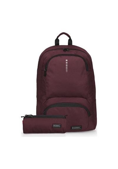 Gabol Okul Sırt Çantası Kalemlik Seti Bordo 25l Gb.233758