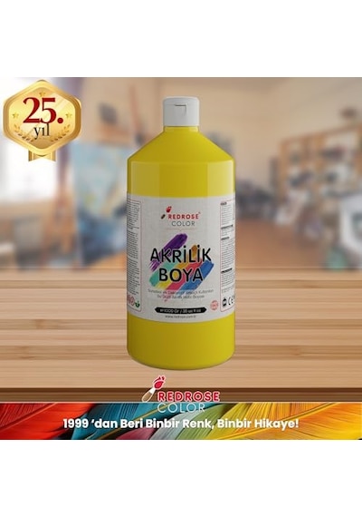 Sarı Akrilik Boya 1000 Gr 0,15 L