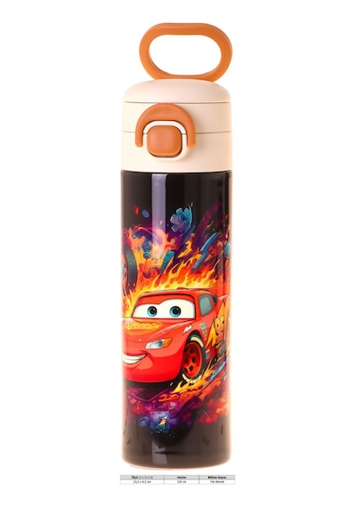 Kaukko Kids 520 Ml Yarış Arabası Baskılı Kırmızı - Siyah Erkek Çocuk Çelik Termos Matara Çift İçim Kilitli Kapak - L5402 Kaukko Kids 520 Ml Yarış Arabası Baskılı Kırmızı - Siyah Erkek Çocuk Çelik Termos Matara Çift İçim Kilitli Kapak - L5402