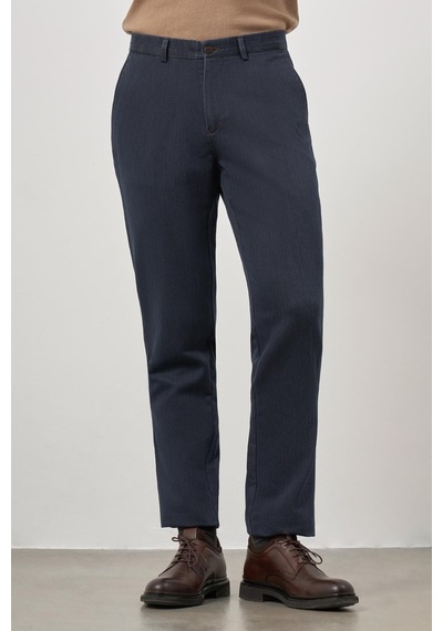 İmza Koyu Lacivert Pamuklu Yandan Cepli Casual Comfort Fit Chino Pantolon 1003245154 Koyu Lacivert