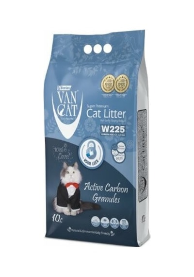 Van Cat Aktif Karbonlu İnce Taneli Topaklanan Bentonit Kedi Kumu 10 Lt