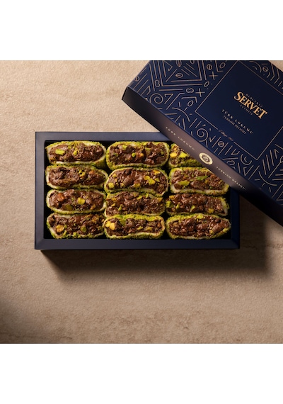 Servet Çikolatalı Antep Fıstıklı Sarma Lokum 500 G