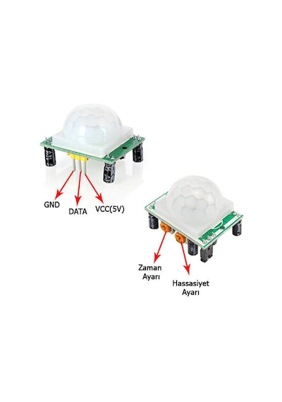 Hc-sr501 Pır Sensor Modül Hareket Algılama Sensor Modülü Kızılötesi Insan Canlı Algılayıcı Dedektör