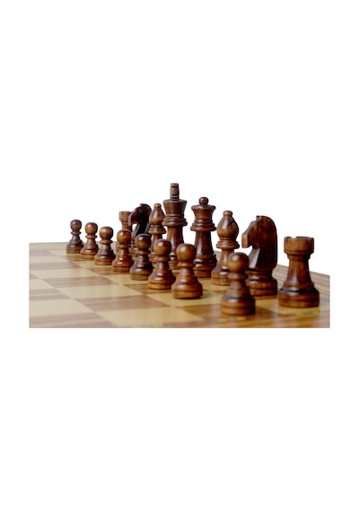 El Yapımı Lüks Nakış İşlemeli Doğal Ahşap Sandıklı Premium Satranç Takımı 45x45 Cm. Hediyelik Set 1
