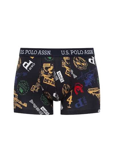 U.S. Polo Assn. U S Polo Assn Erkek Baskılı Lacivert 2'Li Boxer 4852 Lacivert