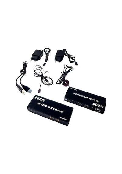 Novacom Nvc-kvm4k120m Cat6 120mt 2li Hdmı-usb-ır Extender