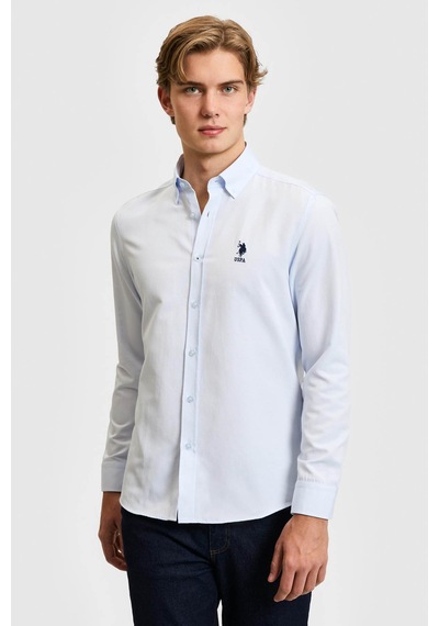 U.s. Polo Assn. Gox026y Açık Mavi Erkek Gömlek Pu-8946