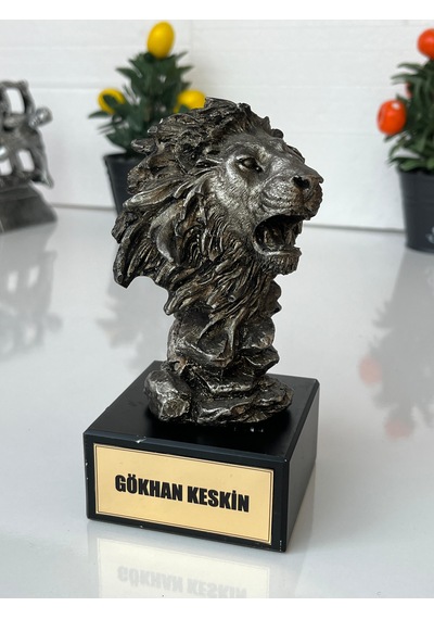 Aslan Kafa Biblo Ve Heykel Ofis Ve Ev İçin Şık Dekoratif Obje