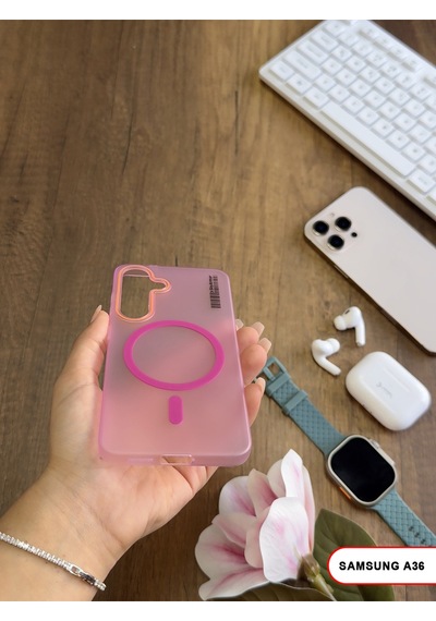 Samsung Galaxy A36 Uyumlu Mat Sert Klein Kılıf Pembe