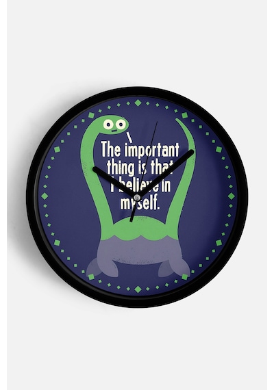 Modern Yazılı Tasarım - The Important Thing Is That I Believe In Myself Duvar Saati - 30cm-jh0085 Siyah