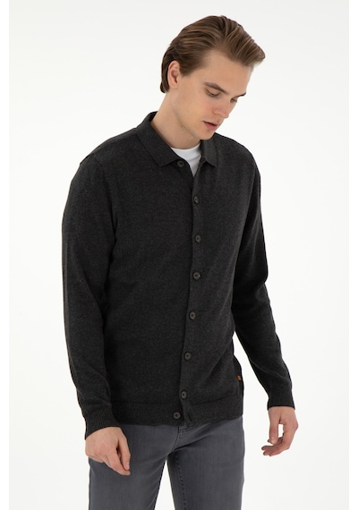 U.s. Polo Assn. Erkek Antrasit Melanj Hırka Triko 50297074-vr081 Antrasit Melanj