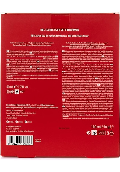 Rebul Scarlet Kadın Parfüm EDP 50 ML + Scarlet Kadın Sprey Deodorant 150 ML