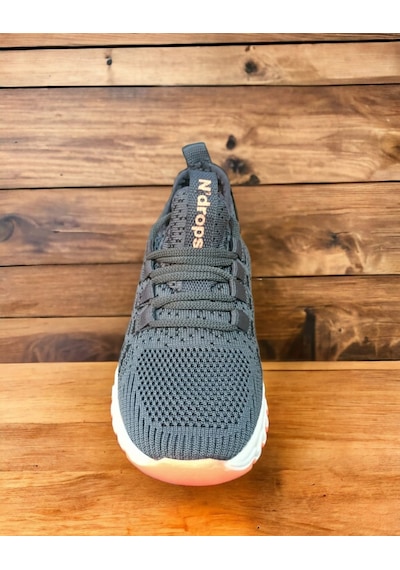 Ndrops Kids Sneaker Bağcıksız Ultra Hafif Ortopedik Unisex Gri