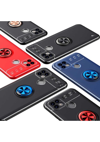 Realme C21 Kilif Yüzüklü Standli Manyetik Kamera Korumli Silikon 497712811
