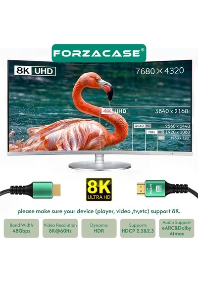 Forzacase Ultra Hdtv 8k Yüksek Hızlı Hdmı Kablosu 1.5 M - Fc1085