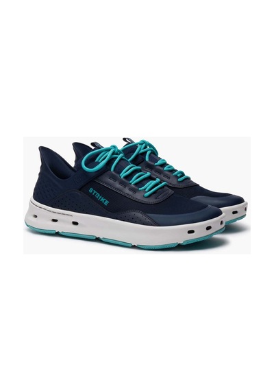 Strike Bluefin Lace Sneaker - Navy Lthr&textile W/blue
