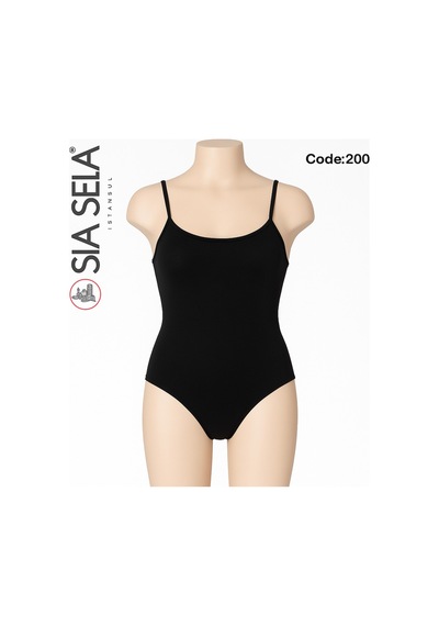Belpa Sıla Sella Şık Günlük Kombin Askılı Body Siyah