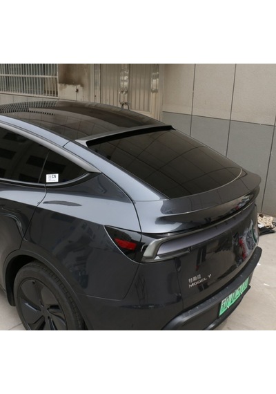 Tesla Model Y Legacy Ve Juniper İçin Uyumlu Cam Üstü Spoiler Spor Model Parlak Siyah