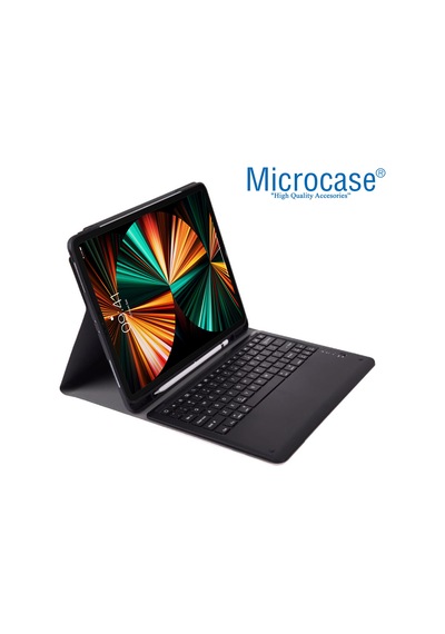 Apple Uyumlu iPad  Pro 12.9 2022 M2 Bluetooth Klavyeli Standlı Kılıf - BKK1