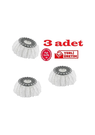 Safir Wermoplast Yedek Mikrofiber Vileda Mop Ucu Başlığı 3 Adet