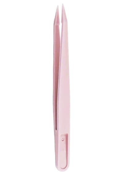 Koodmax Hassas Elektronik Ve El Sanatları Tamir Cımbızı Sert Plastik 11cm Düz Cımbız Açık Pembe