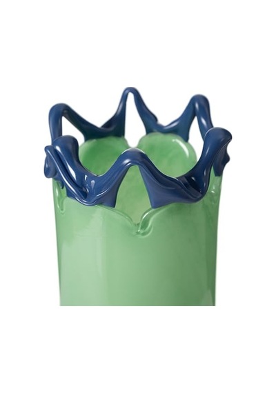 Wavy Green Vazo 13x13x21 Cm Çok Renkli