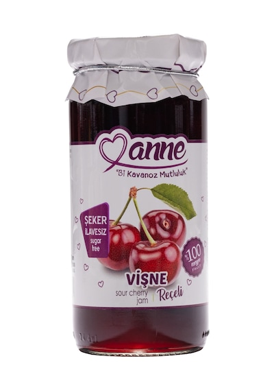Anne Şeker İlavesiz Vişne Reçeli 300g Elma Suyu İle Tatlandırılmıştır, Katkı İçermez
