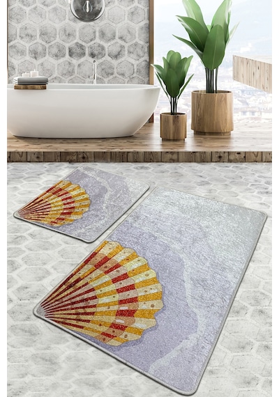 Concha Banyo Halısı Djt 2 Li Set Çok Renkli